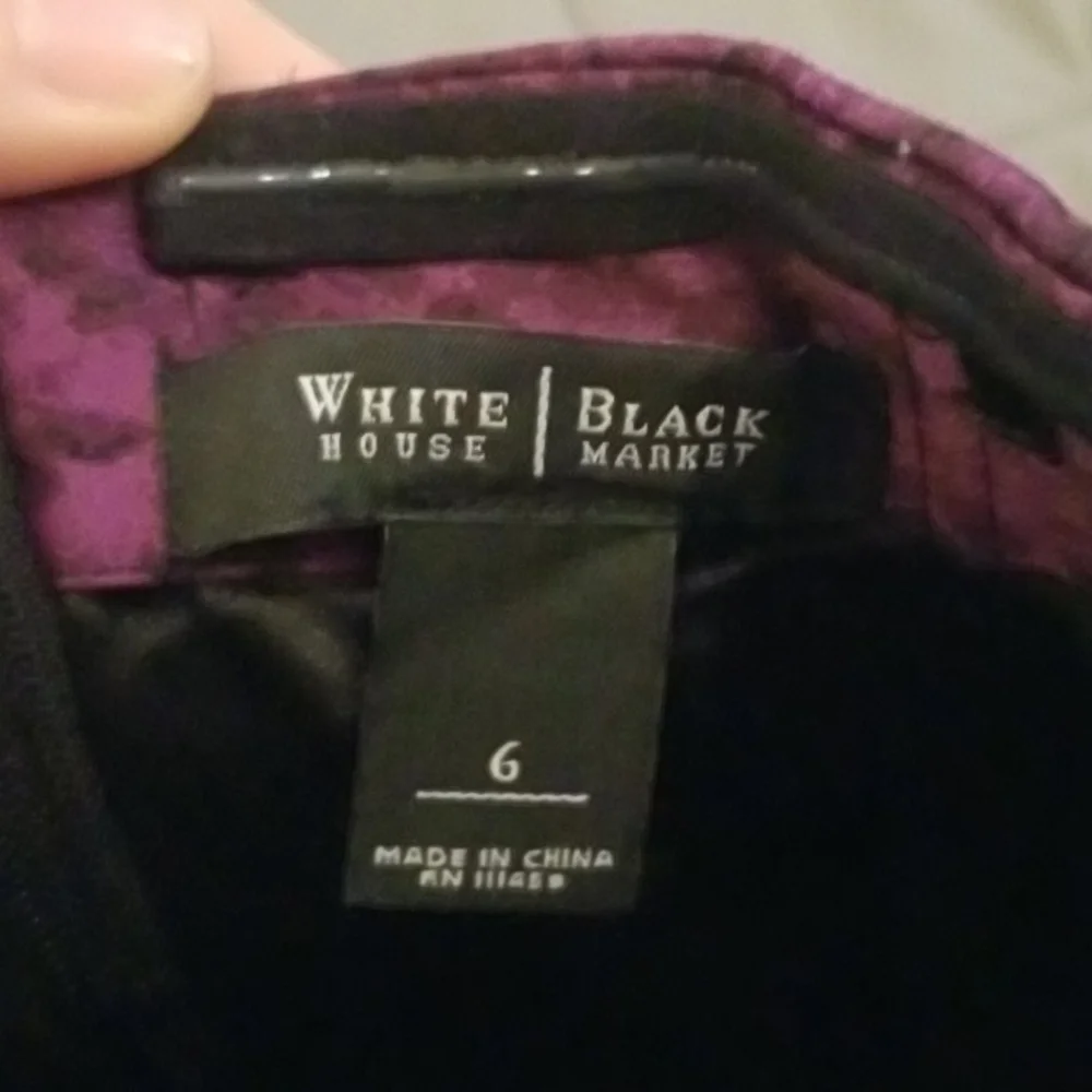 E35 WHITE HOUSE/BLK MARKET: SIZE 6 WOMEN TOP PURPLE - Picture 3 of 3